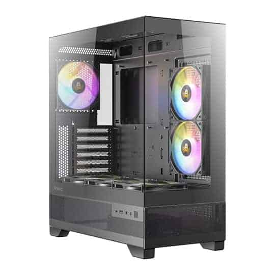 Antec CX700 RGB Elite Mid Tower Tempered Glass Black PC Gaming Case